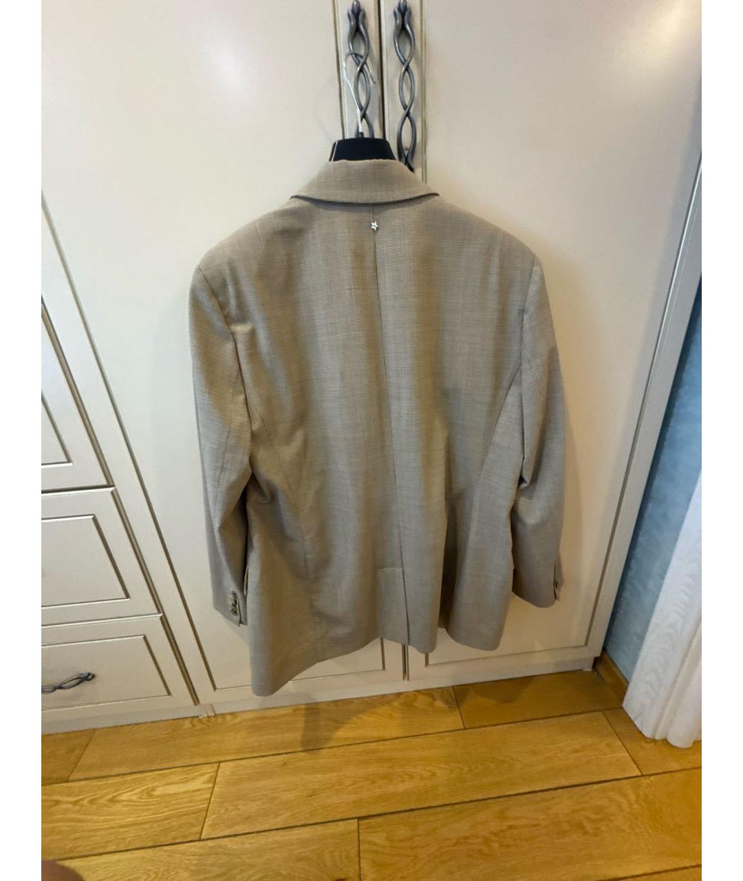 LORENA ANTONIAZZI Бежевый шерстяной жакет/пиджак, фото 8