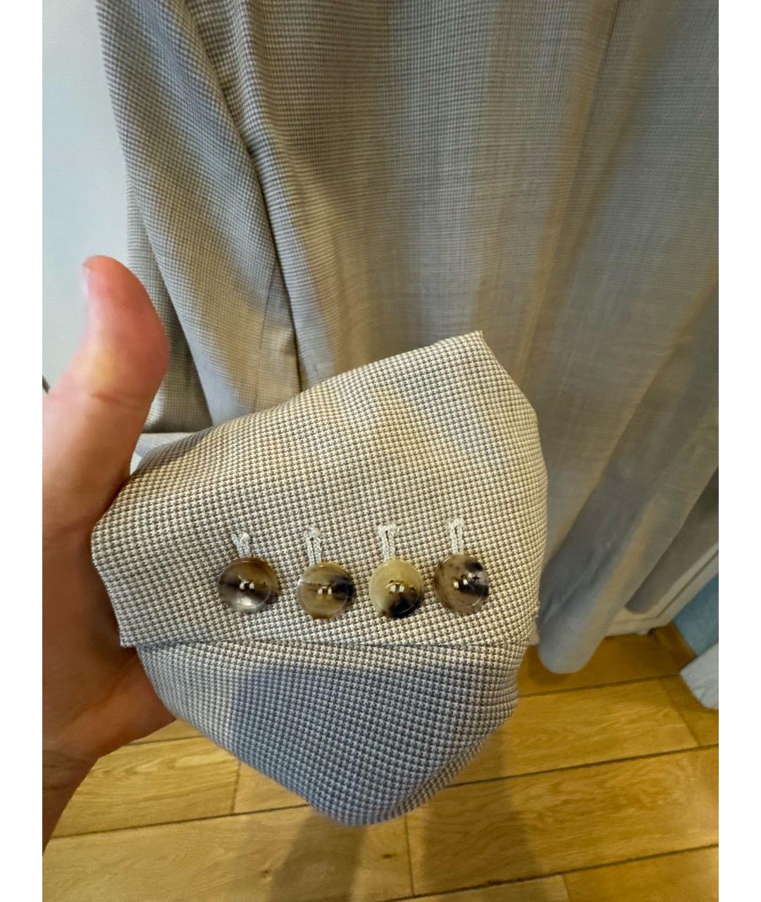 LORENA ANTONIAZZI Бежевый шерстяной жакет/пиджак, фото 7