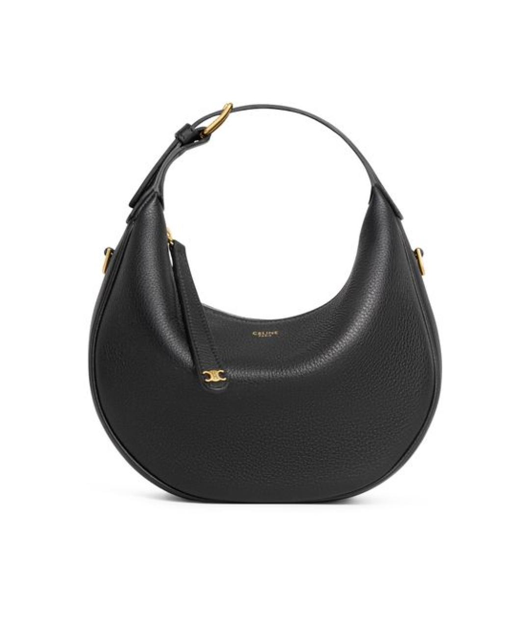 CELINE Черная кожаная сумка с короткими ручками, фото 1