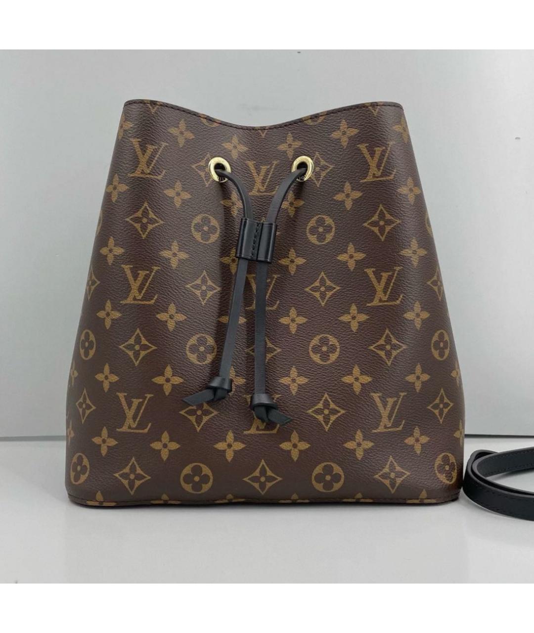 LOUIS VUITTON Коричневая кожаная сумка через плечо, фото 2