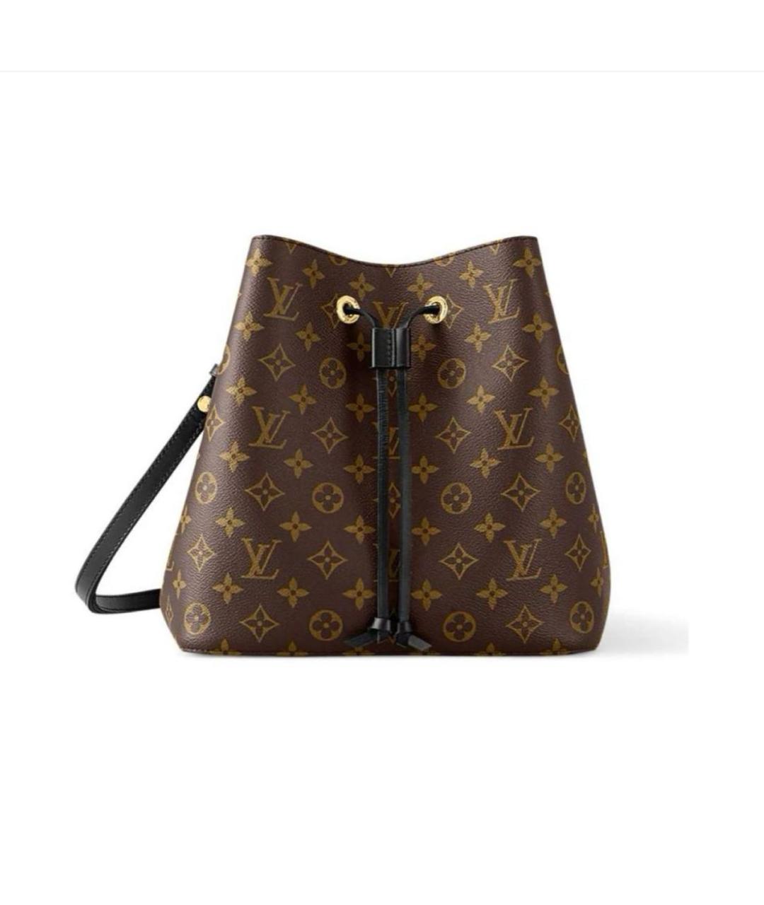 LOUIS VUITTON Коричневая кожаная сумка через плечо, фото 7