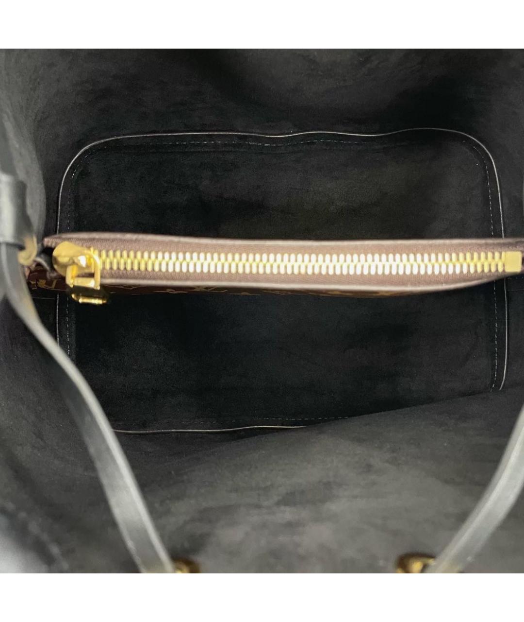 LOUIS VUITTON Коричневая кожаная сумка через плечо, фото 6