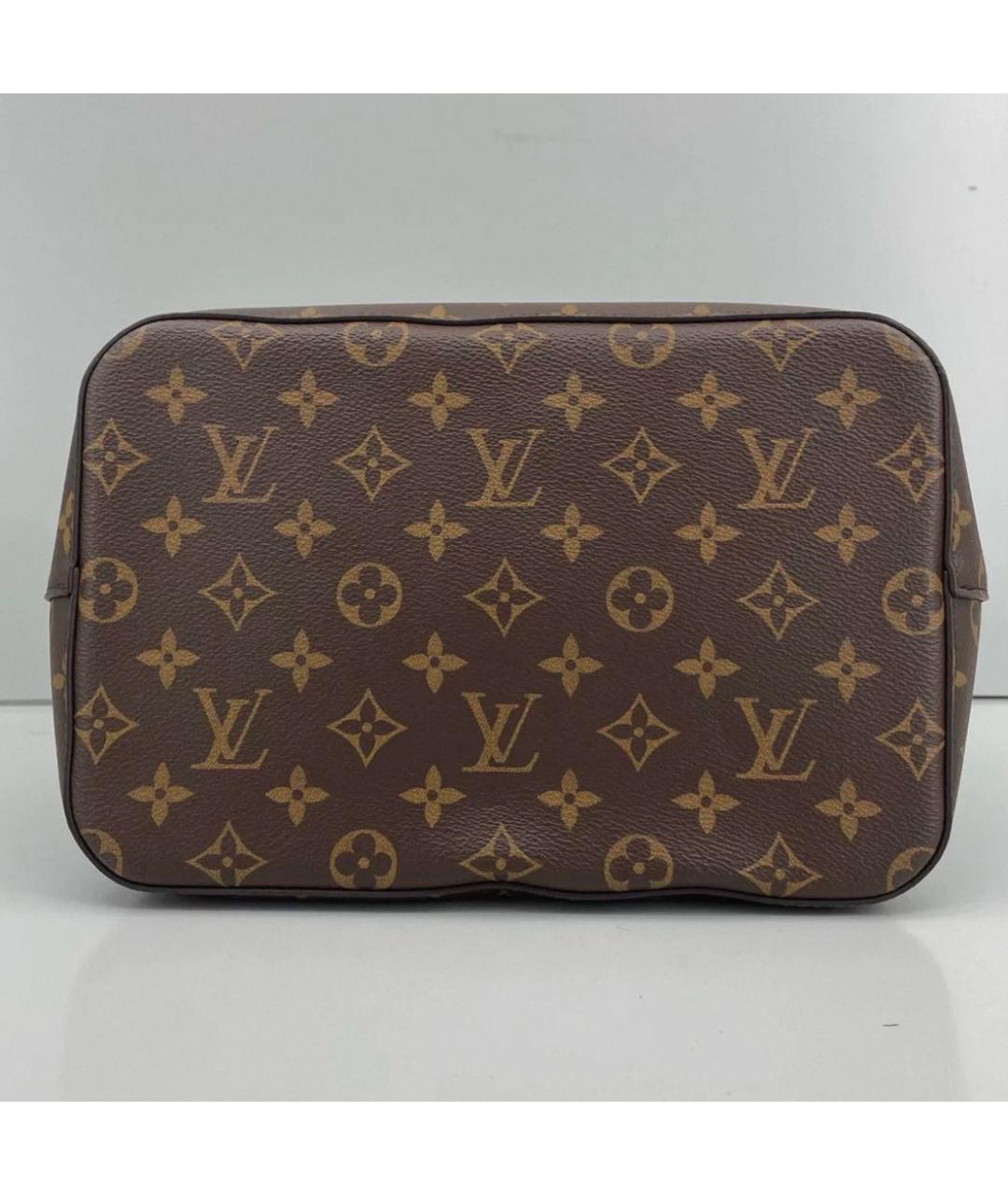 LOUIS VUITTON Коричневая кожаная сумка через плечо, фото 4