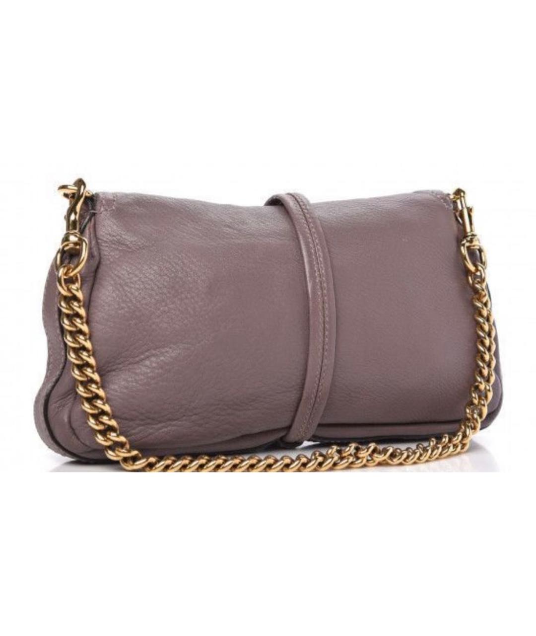 GUCCI Фиолетовая кожаная сумка с короткими ручками, фото 5