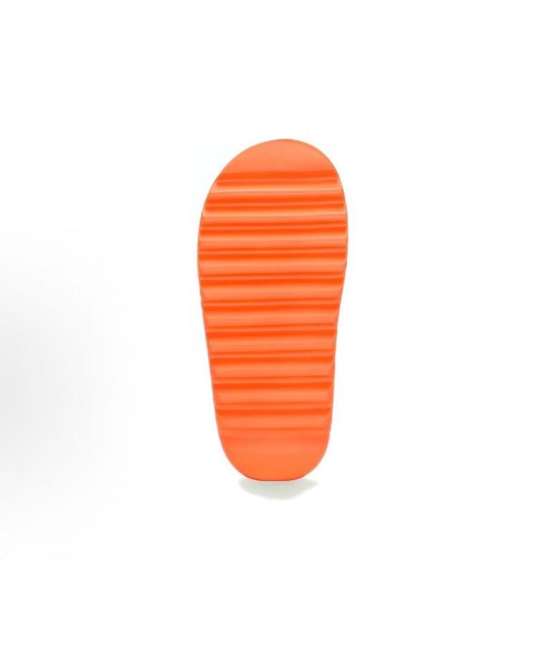 ADIDAS YEEZY Оранжевое резиновые шлепанцы, фото 6