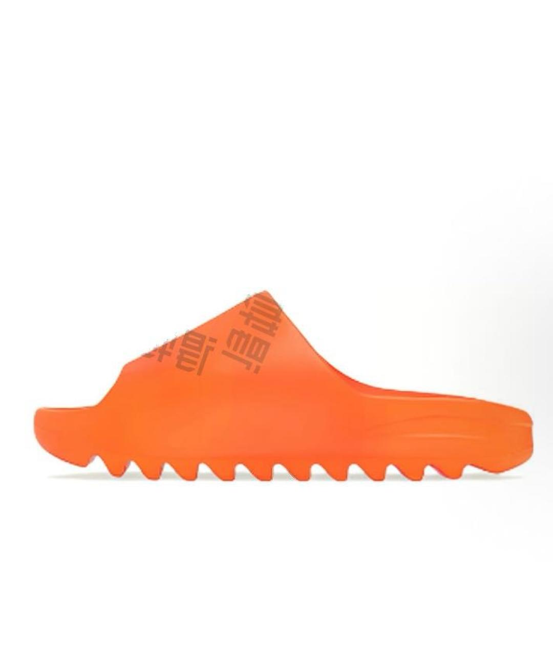 ADIDAS YEEZY Оранжевое резиновые шлепанцы, фото 2
