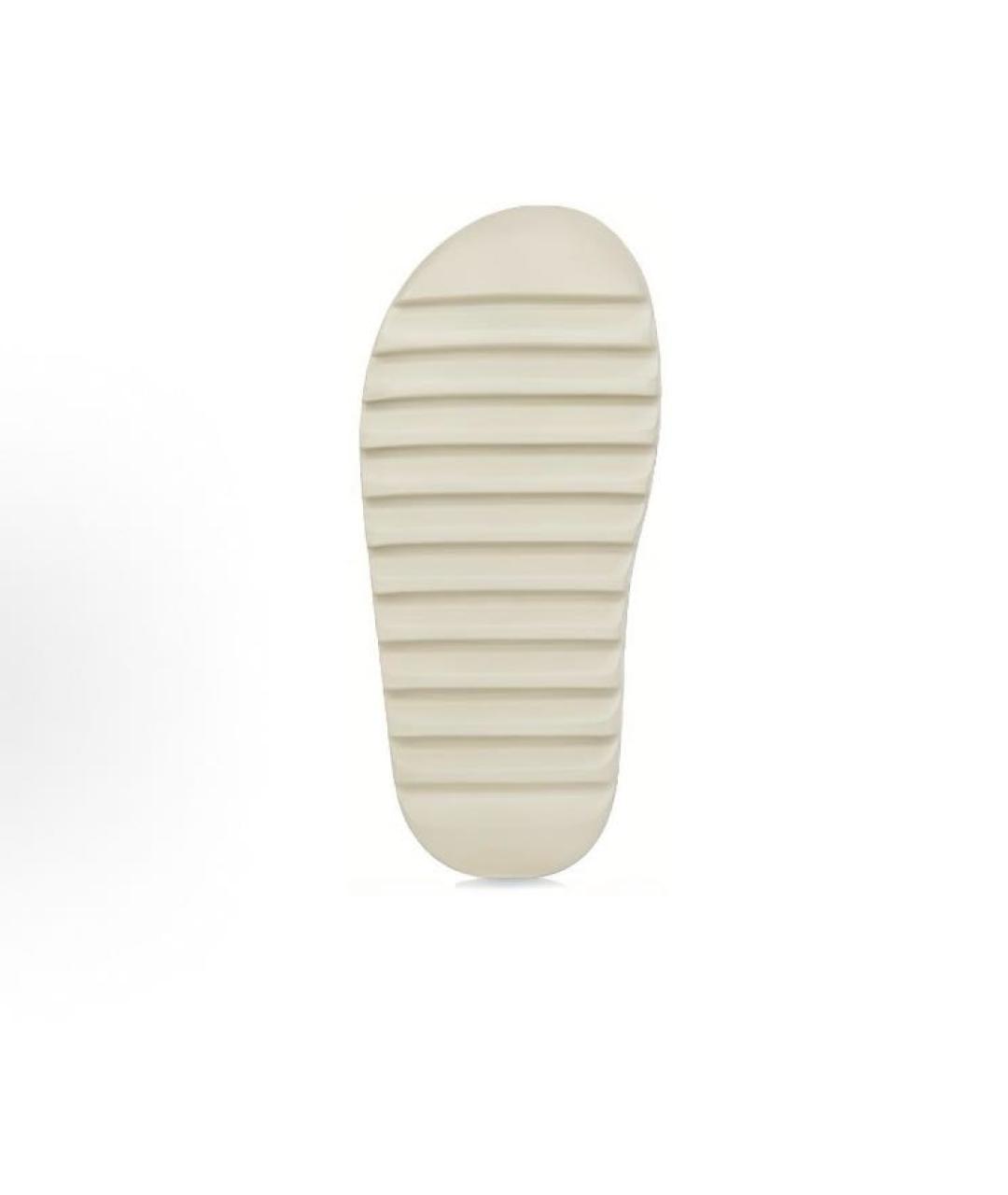 ADIDAS YEEZY Белые резиновые шлепанцы, фото 5