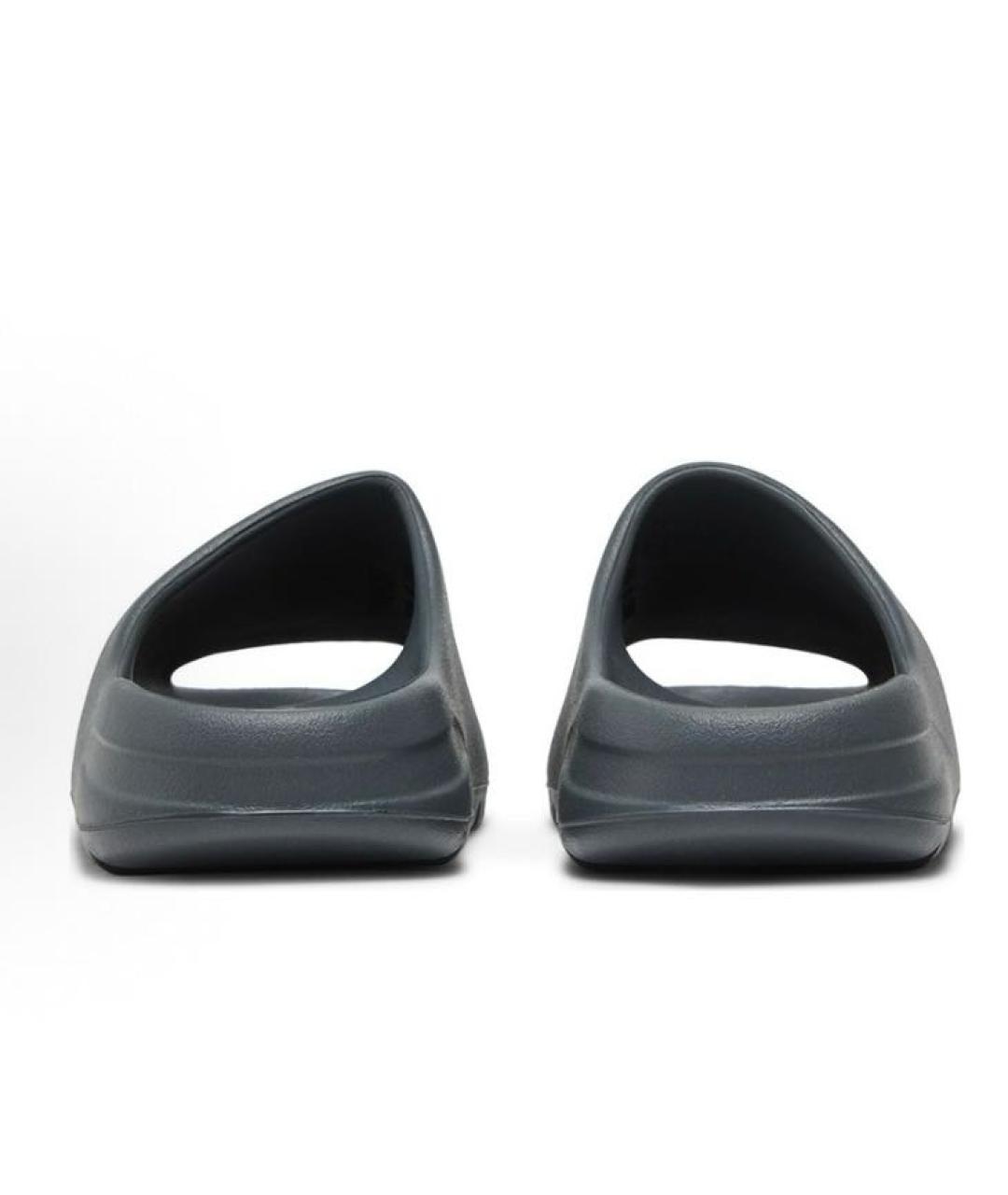 ADIDAS YEEZY Антрацитовые резиновые шлепанцы, фото 4