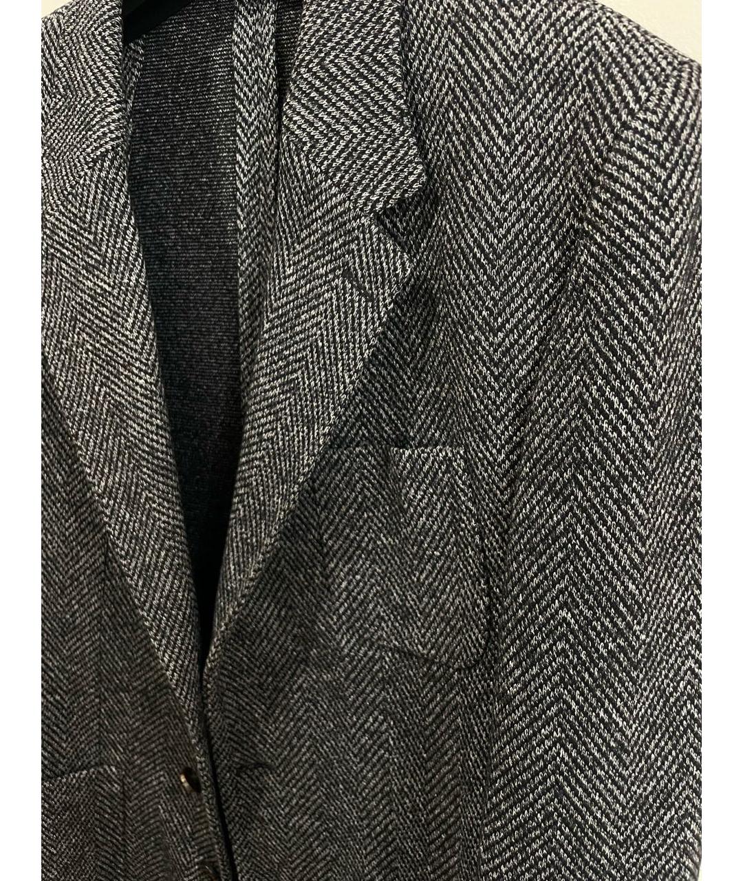 DOLCE&GABBANA Серый шерстяной пиджак, фото 4