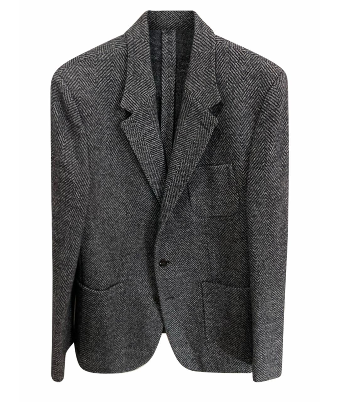DOLCE&GABBANA Серый шерстяной пиджак, фото 1
