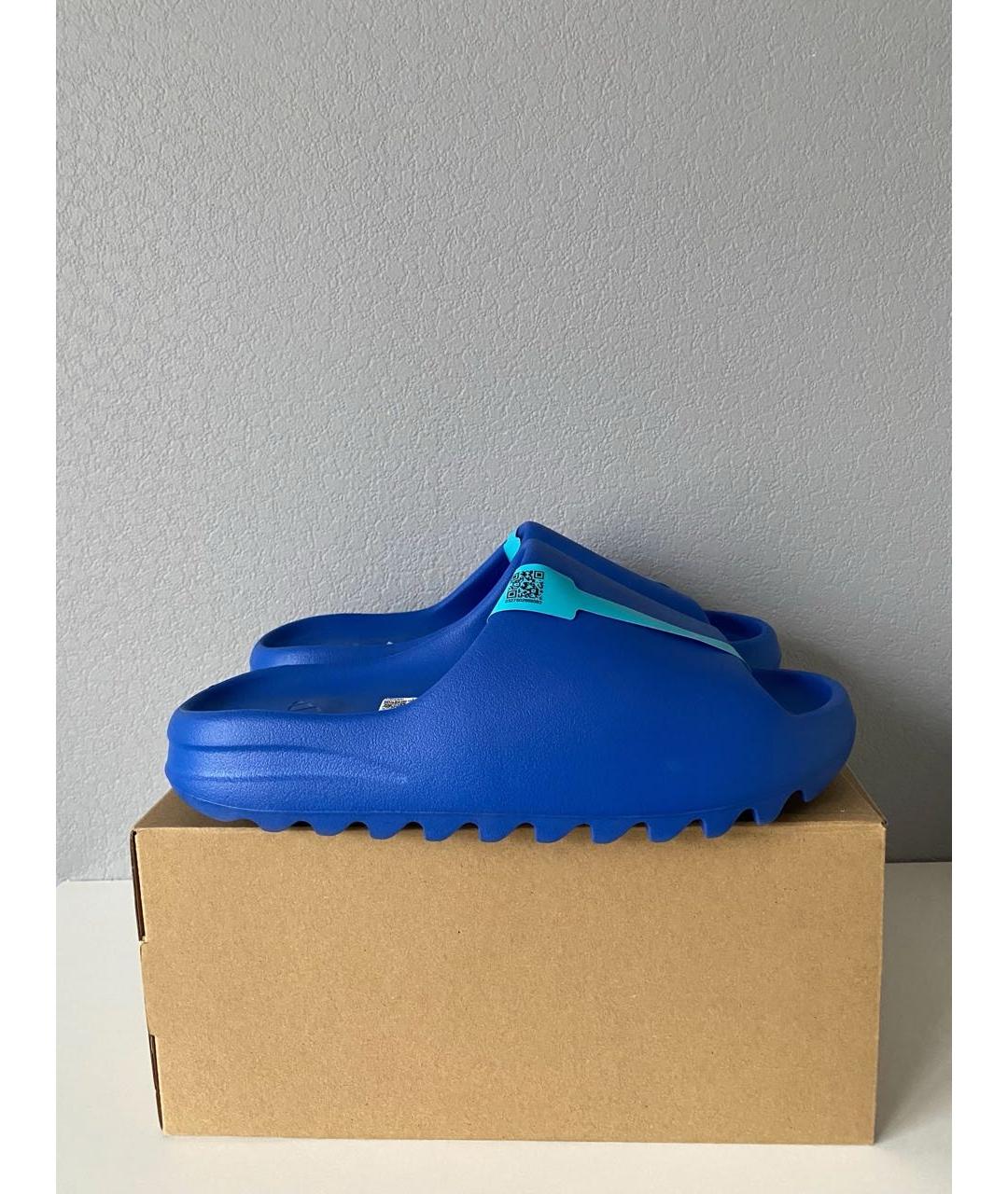 ADIDAS YEEZY Синие резиновые шлепанцы, фото 4