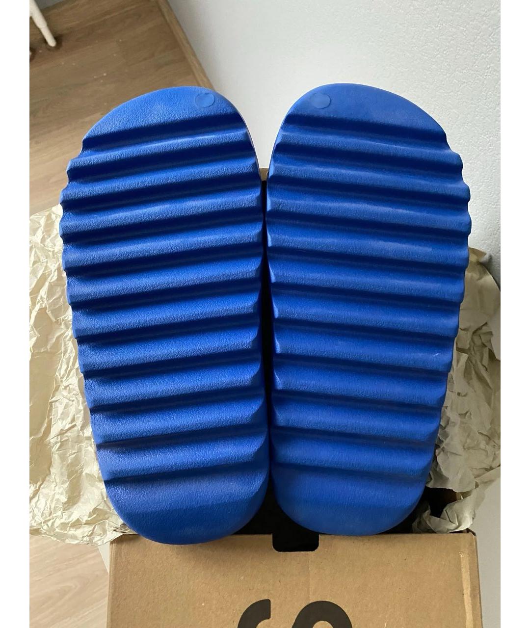 ADIDAS YEEZY Синие резиновые шлепанцы, фото 5