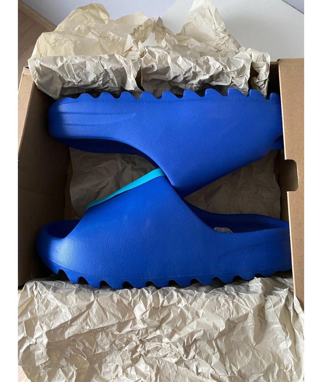 ADIDAS YEEZY Синие резиновые шлепанцы, фото 2