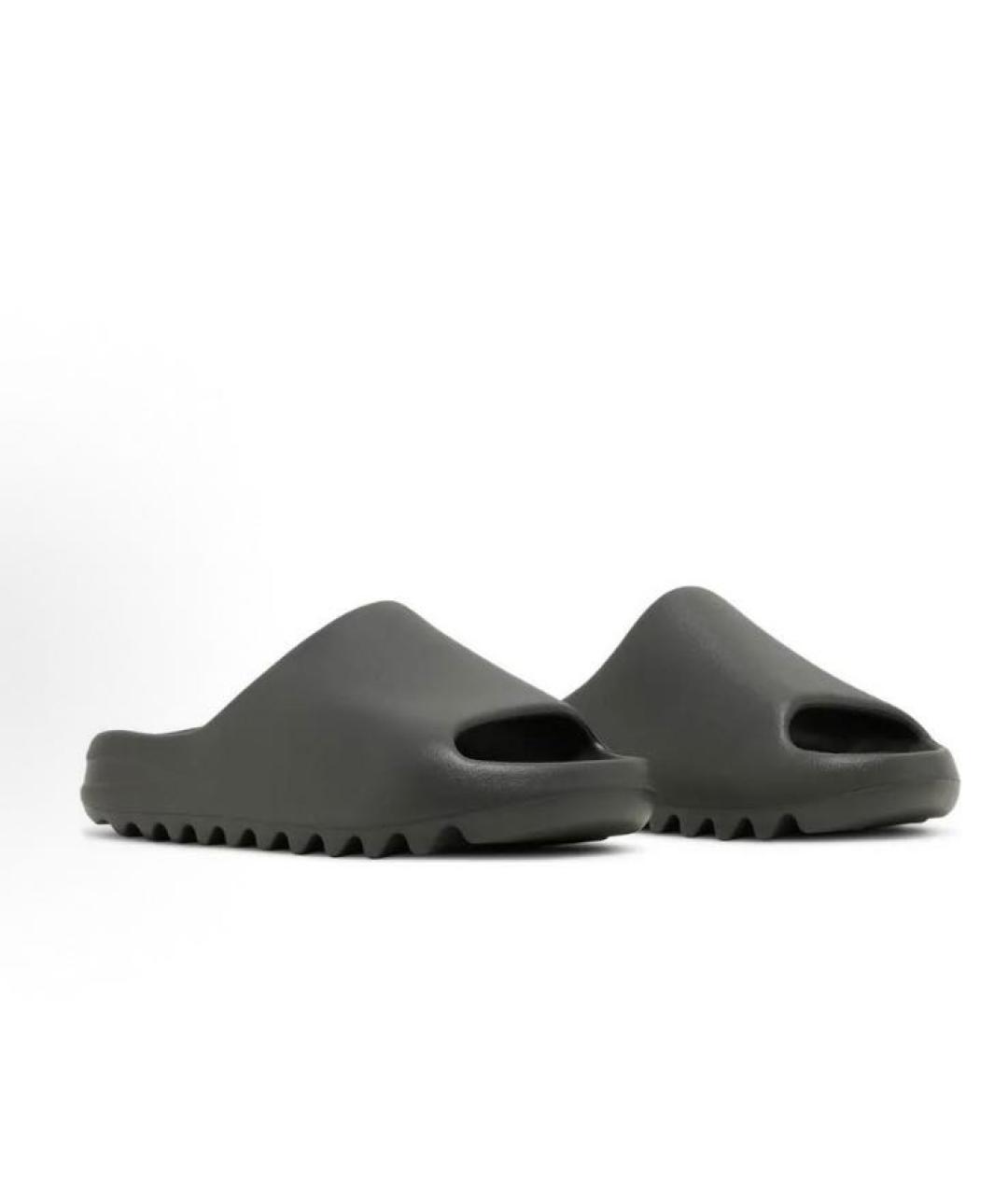 ADIDAS YEEZY Черные резиновые шлепанцы, фото 3