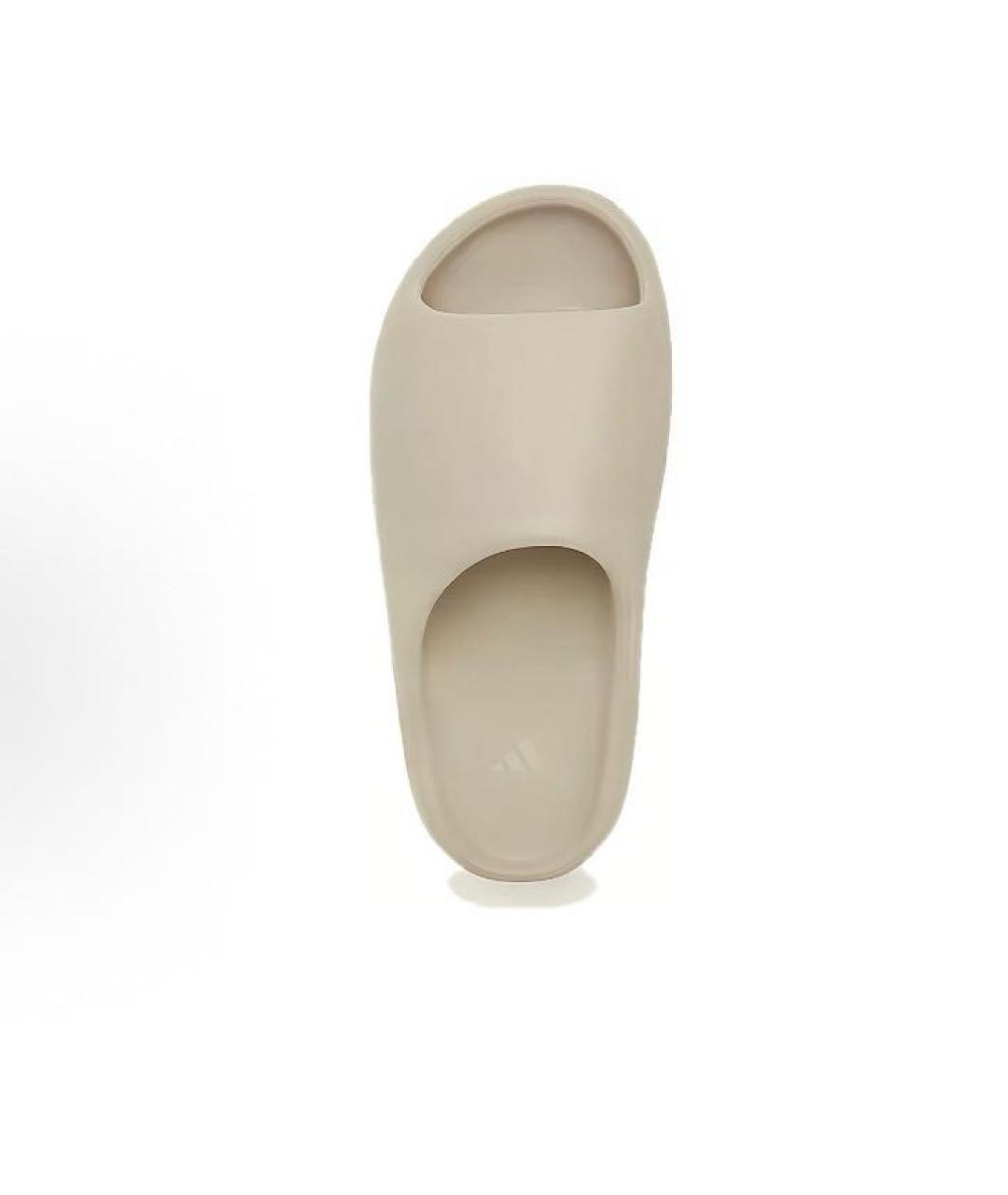 ADIDAS YEEZY Бежевые резиновые шлепанцы, фото 2