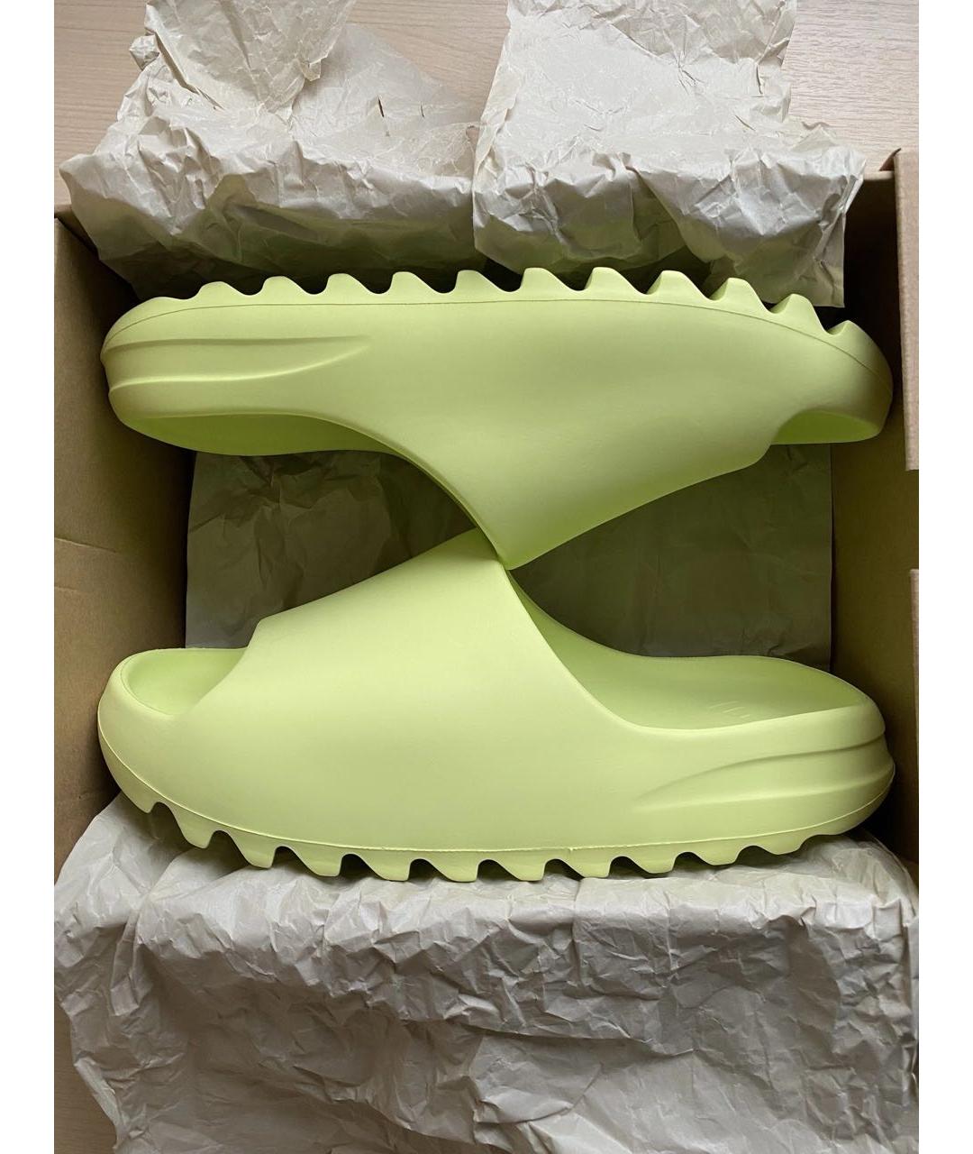 ADIDAS YEEZY Желтые резиновые шлепанцы, фото 2