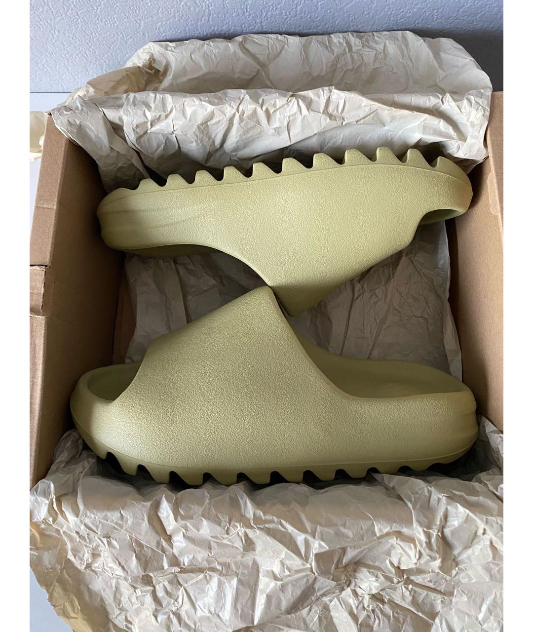 ADIDAS YEEZY Бежевые резиновые шлепанцы, фото 2