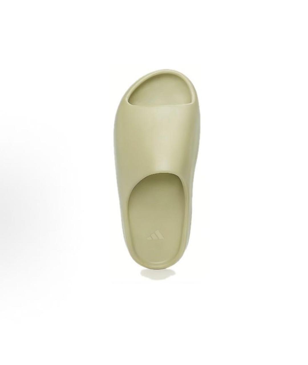 ADIDAS YEEZY Бежевые резиновые шлепанцы, фото 3