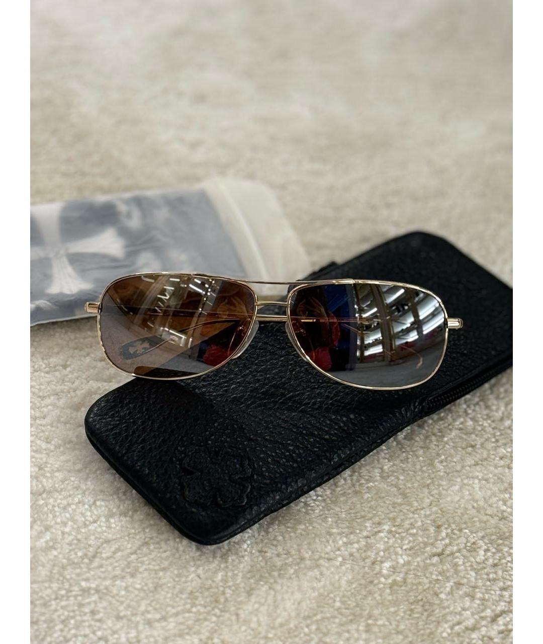 CHROME HEARTS Коричневые металлические солнцезащитные очки, фото 5