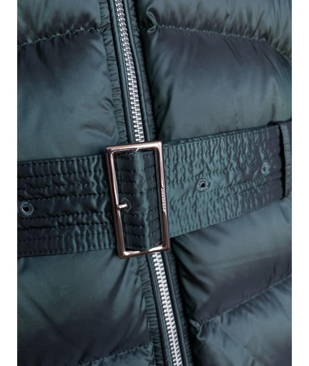 BURBERRY Зеленый полиэстеровый пуховик, фото 4