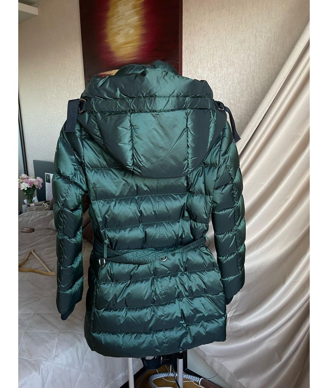 BURBERRY Зеленый полиэстеровый пуховик, фото 2