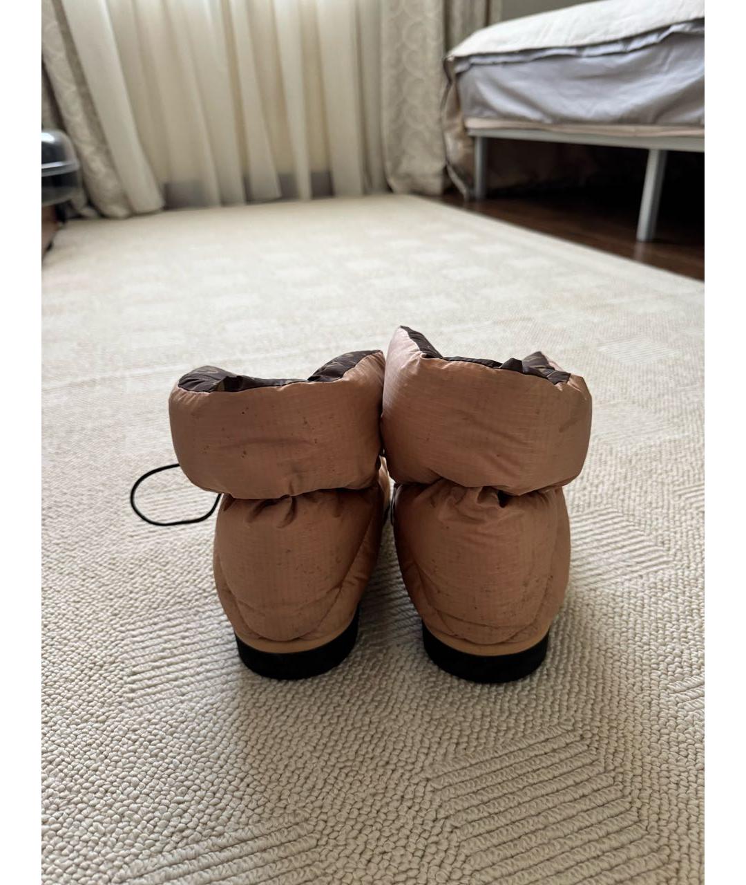 LOUIS VUITTON Бежевые синтетические ботинки, фото 4