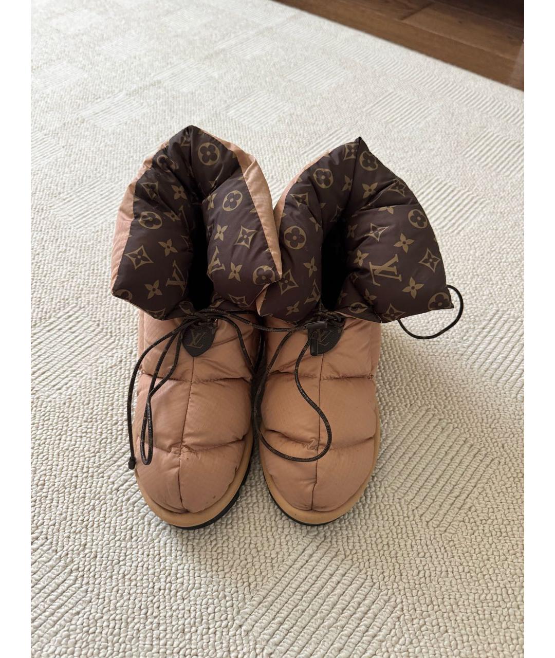 LOUIS VUITTON Бежевые синтетические ботинки, фото 2