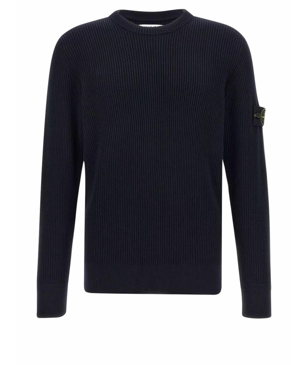 STONE ISLAND Темно-синий шерстяной джемпер / свитер, фото 1