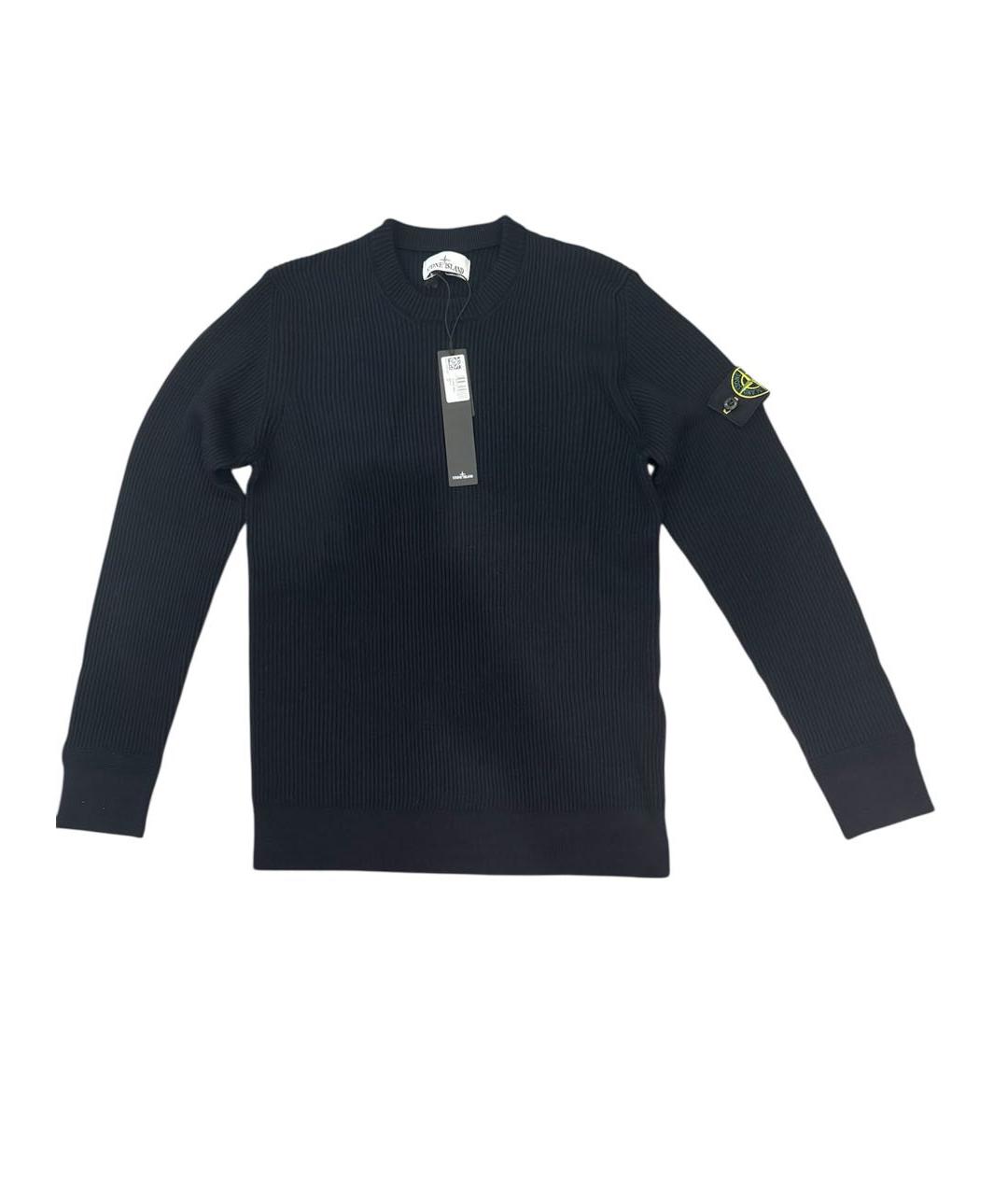 STONE ISLAND Темно-синий шерстяной джемпер / свитер, фото 2