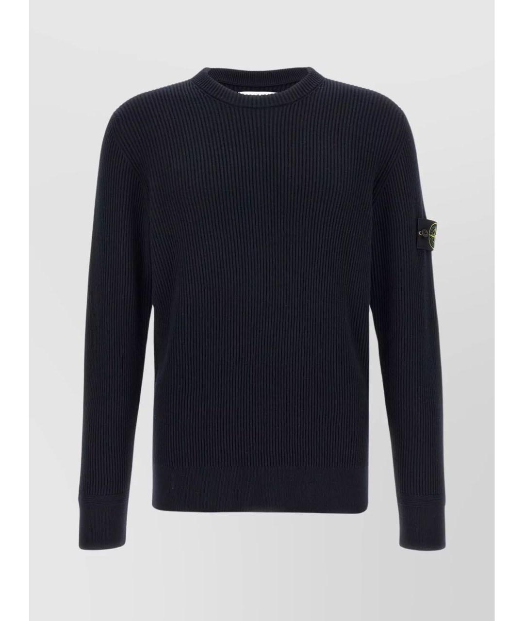 STONE ISLAND Темно-синий шерстяной джемпер / свитер, фото 5