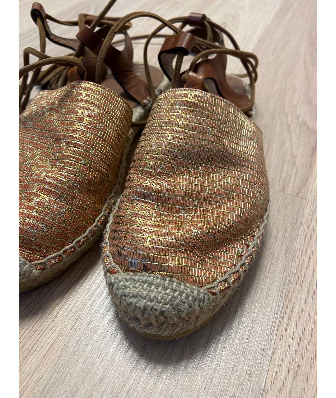 ETRO Бежевые кожаные эспадрильи, фото 6