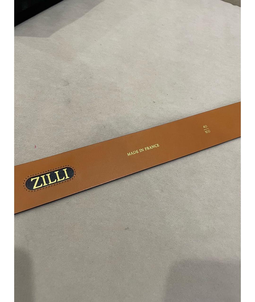 ZILLI Черный ремень из экзотической кожи, фото 3