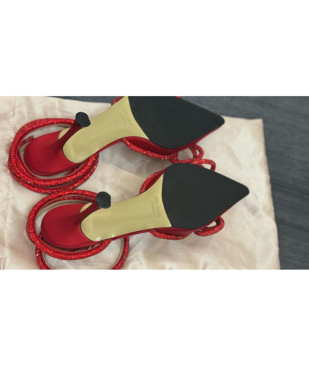 MACH&MACH Красные текстильные туфли, фото 4