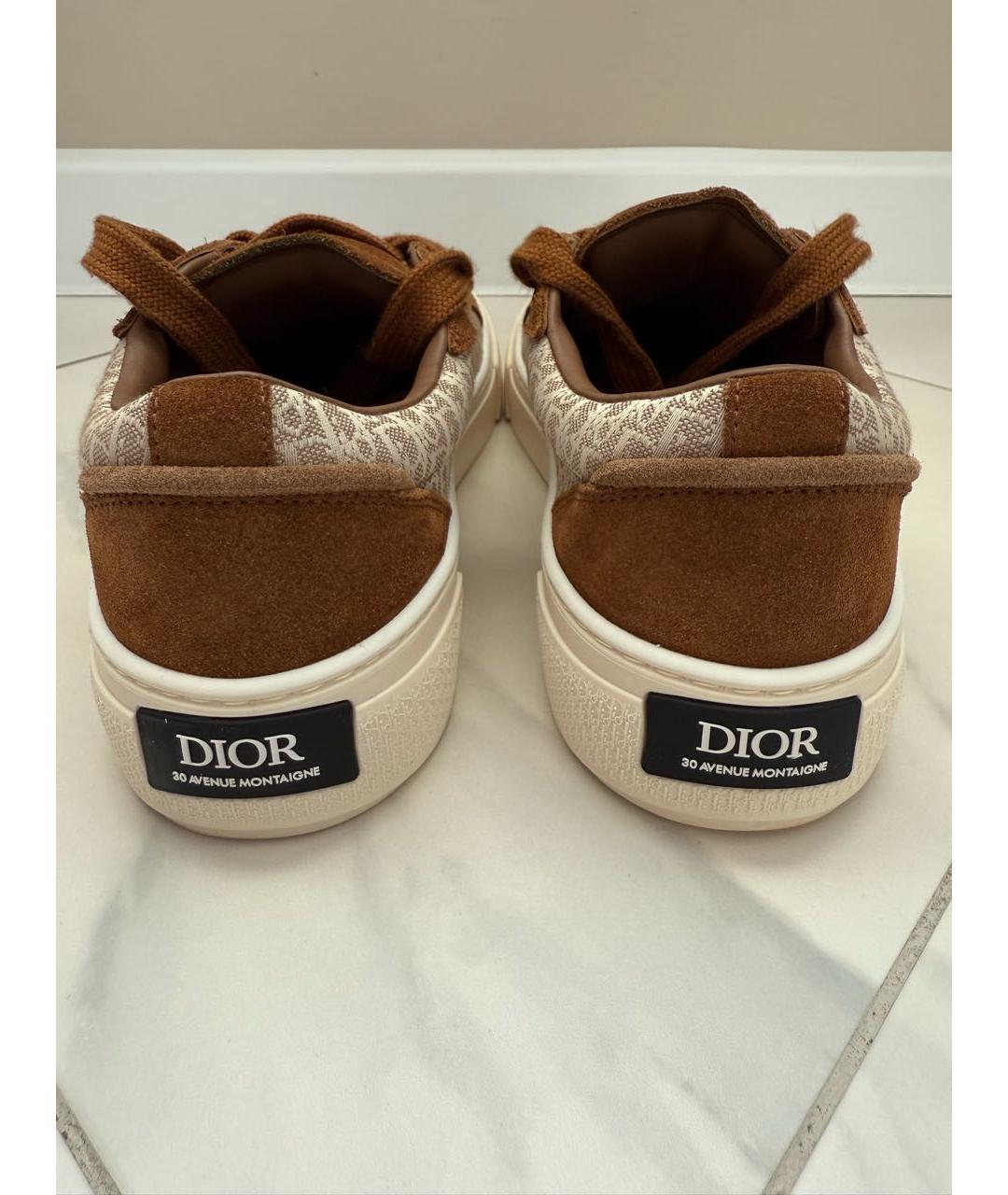 CHRISTIAN DIOR Коричневые замшевые низкие кроссовки / кеды, фото 4