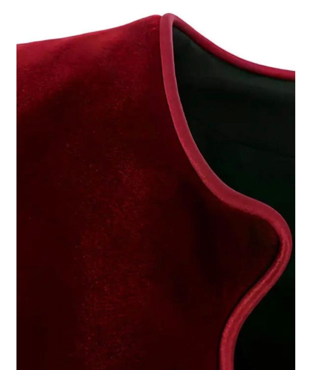 SAINT LAURENT Бордовое бархатное коктейльное платье, фото 4