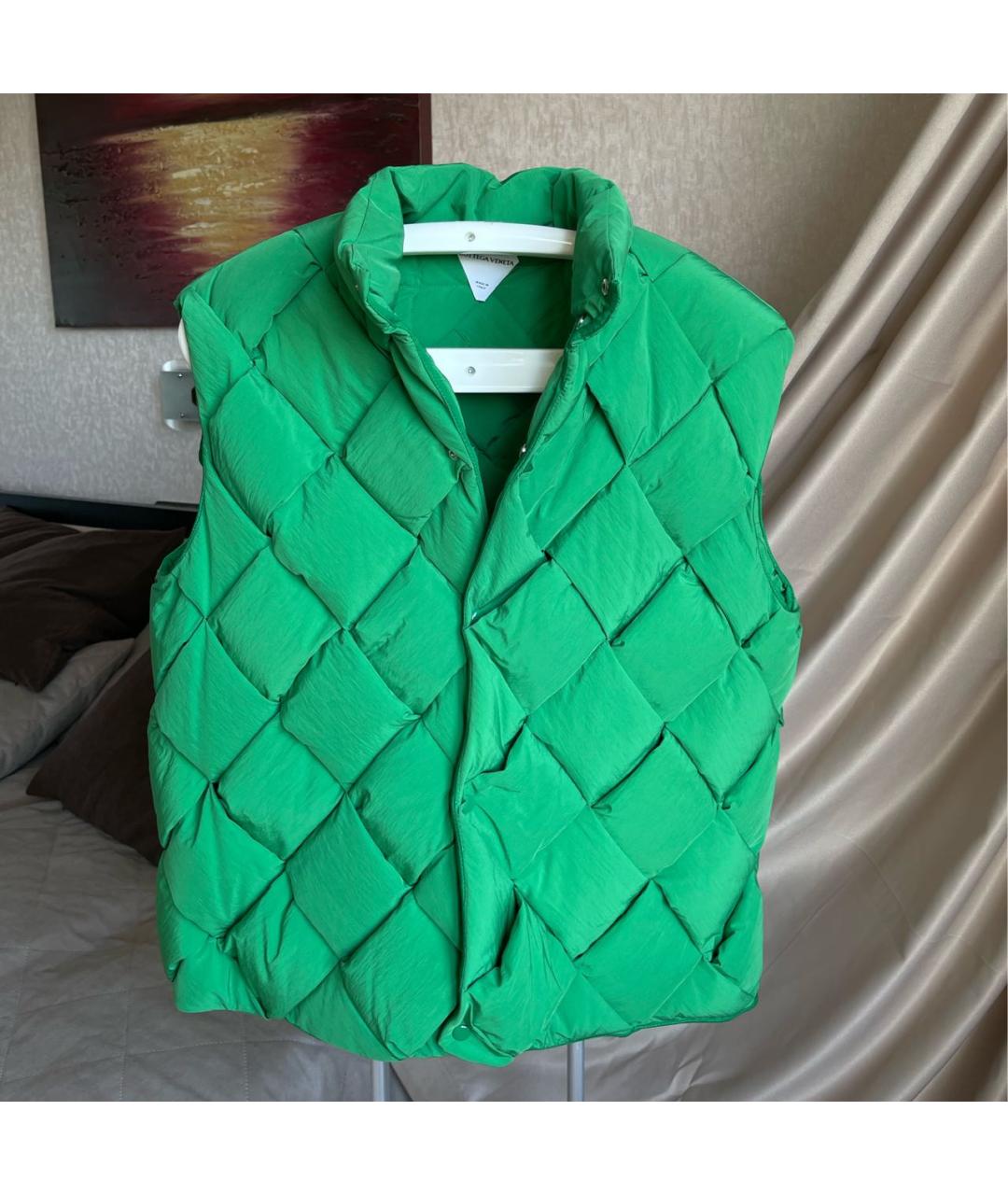 BOTTEGA VENETA Зеленый полиэстеровый жилет, фото 7