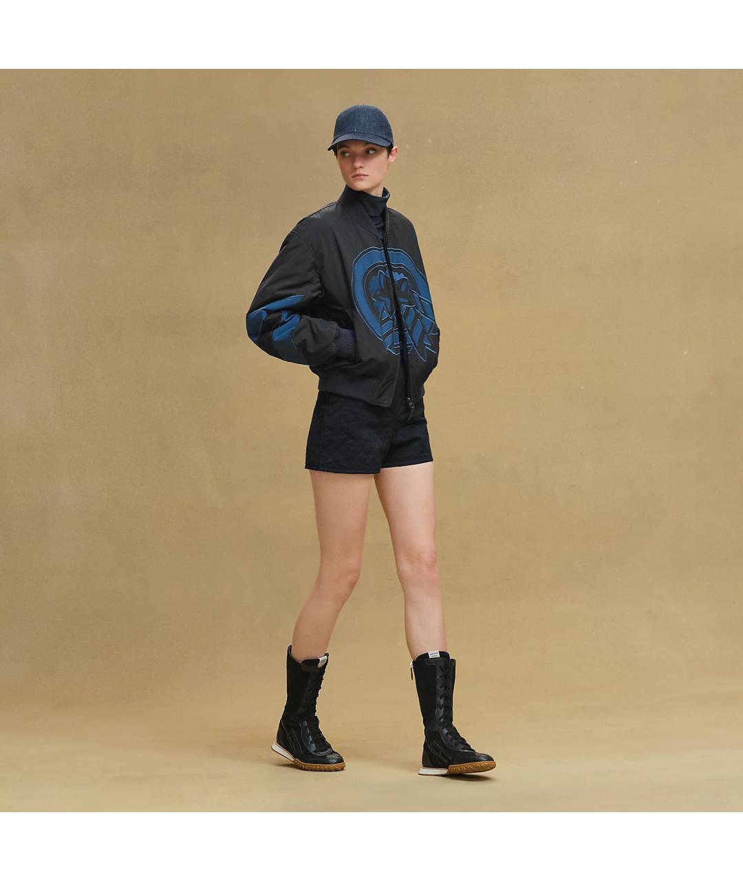 HERMES Черная полиэстеровая куртка, фото 2