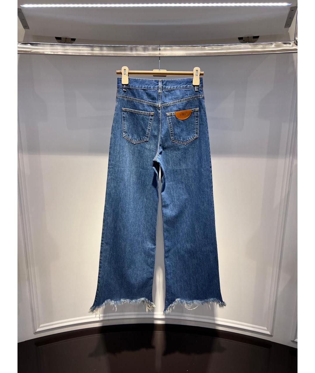 CHLOE Синие хлопковые джинсы клеш, фото 2