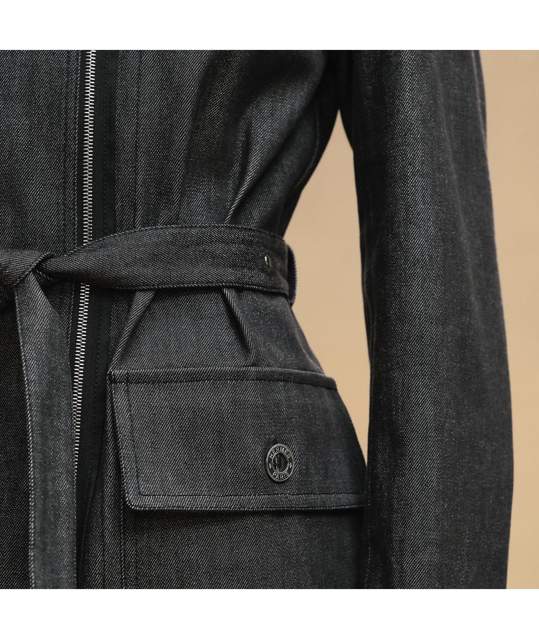HERMES Черная хлопковая куртка, фото 7