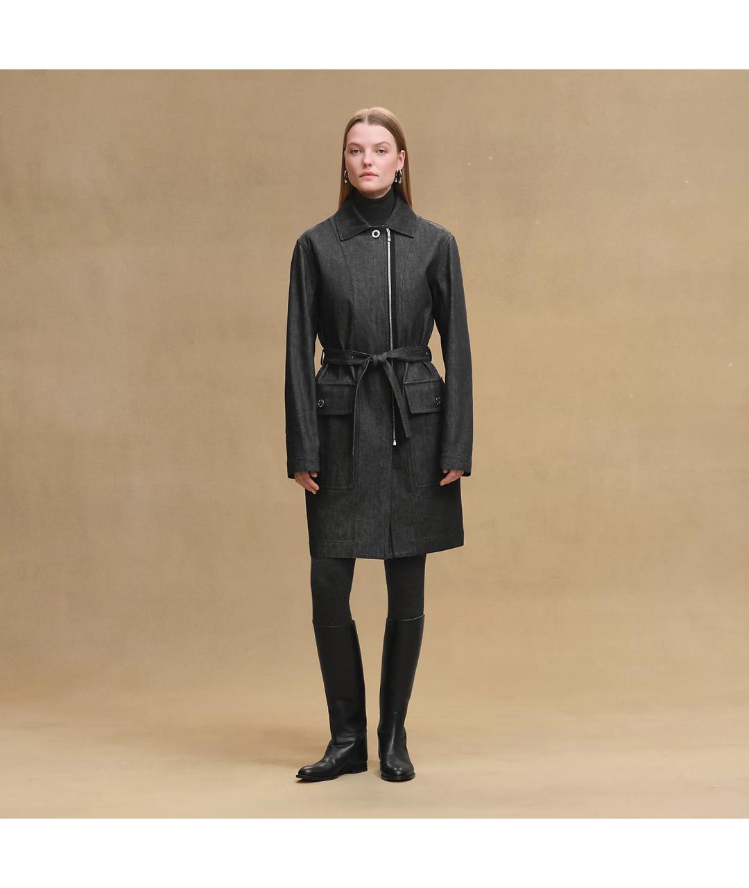 HERMES Черная хлопковая куртка, фото 2