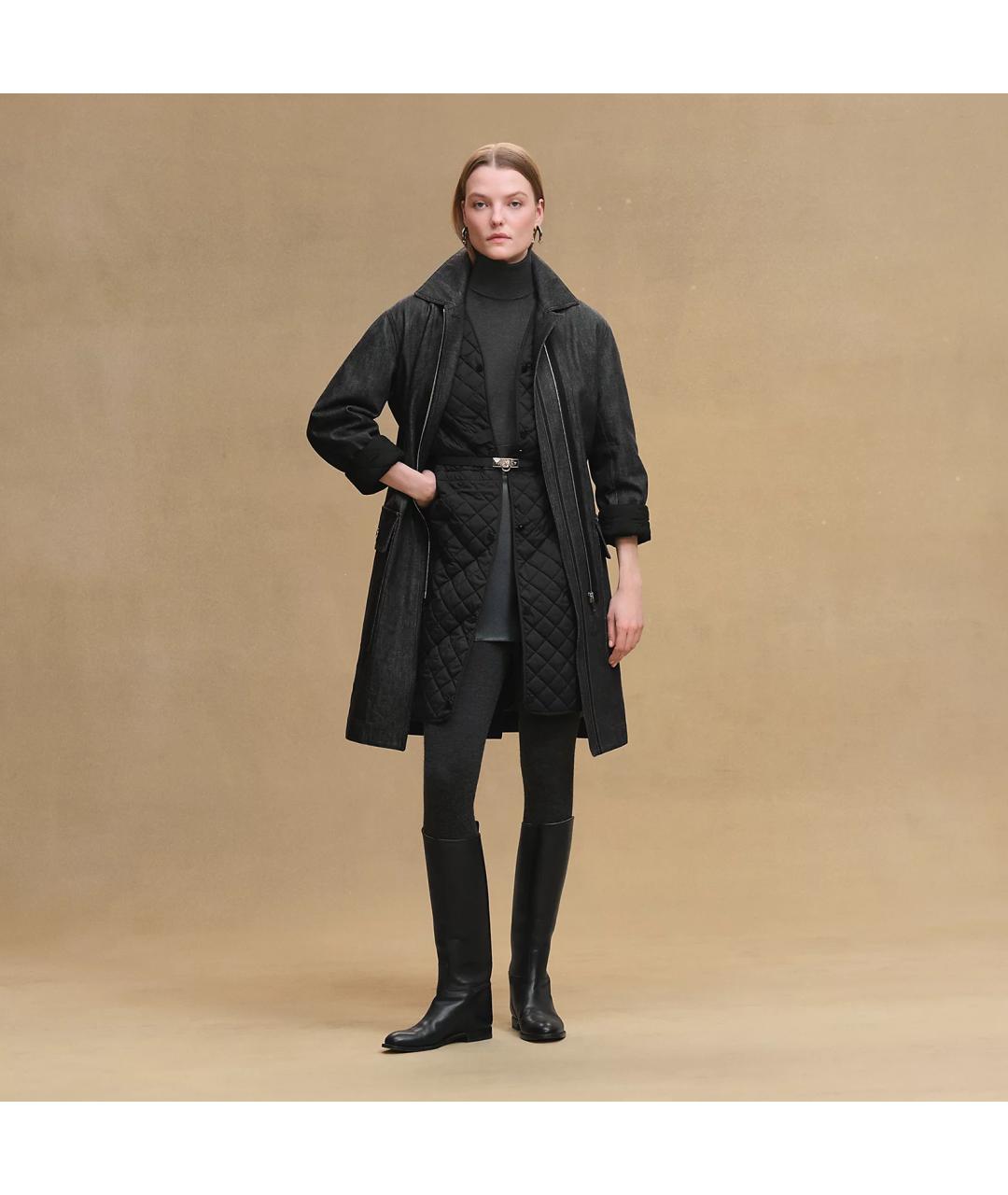 HERMES Черная хлопковая куртка, фото 8