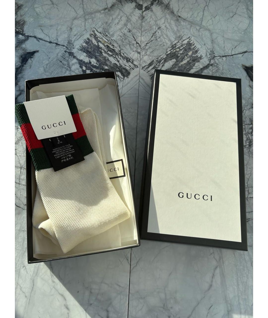 GUCCI Белые носки, чулки и колготы, фото 3