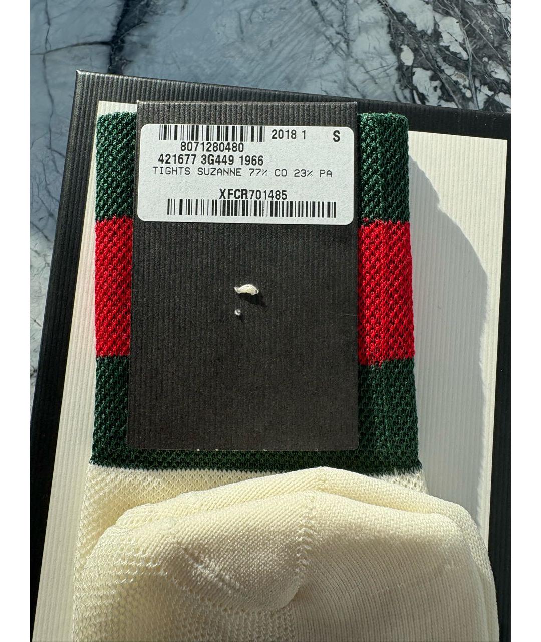 GUCCI Белые носки, чулки и колготы, фото 4