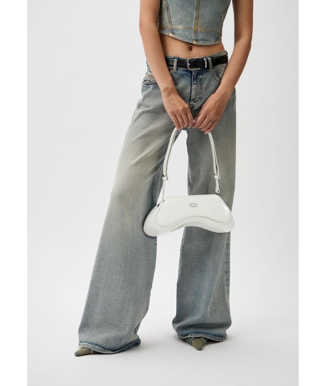 DIESEL Белая сумка с короткими ручками из искусственной кожи, фото 5