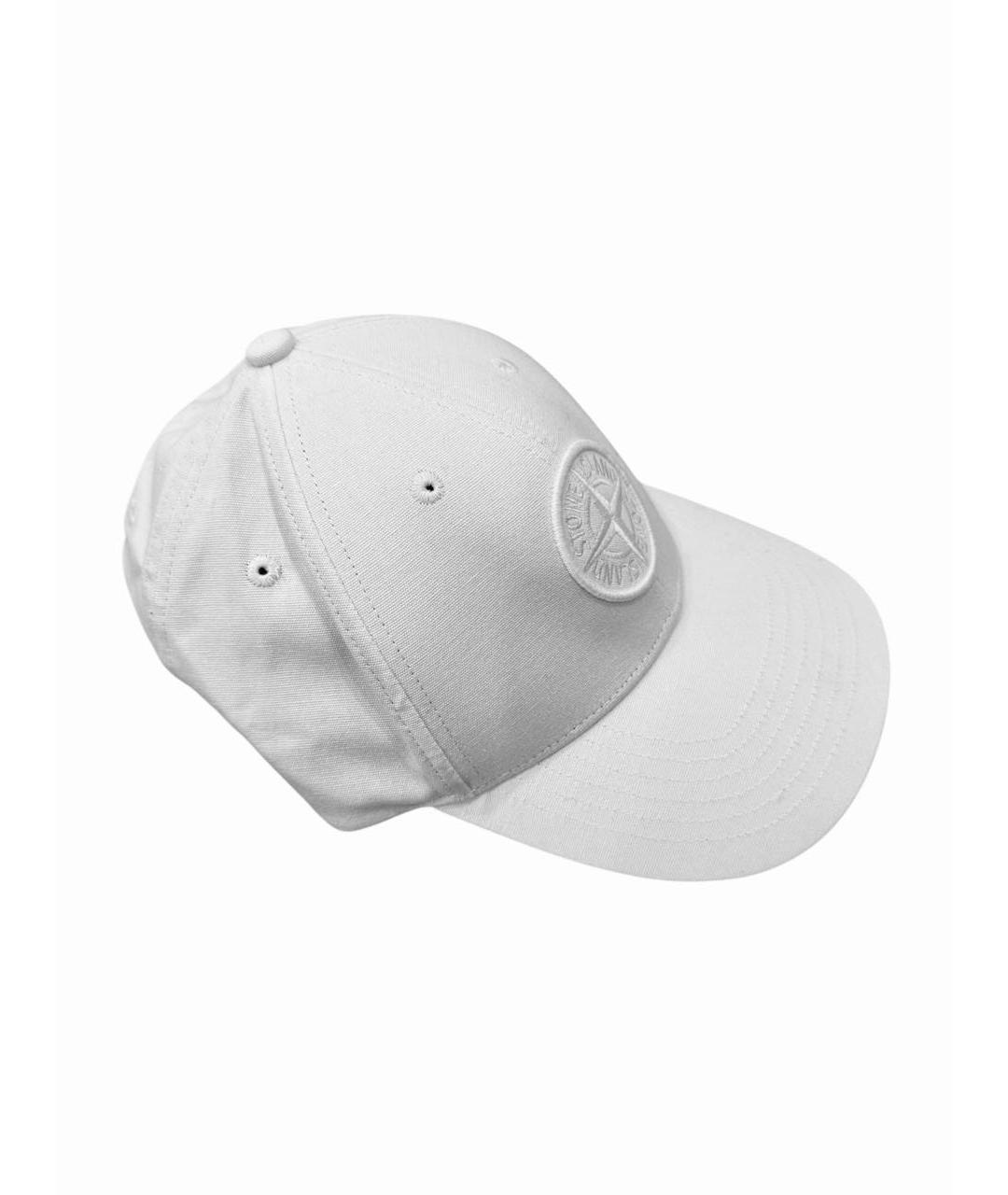 STONE ISLAND Белая хлопковая кепка/бейсболка, фото 2