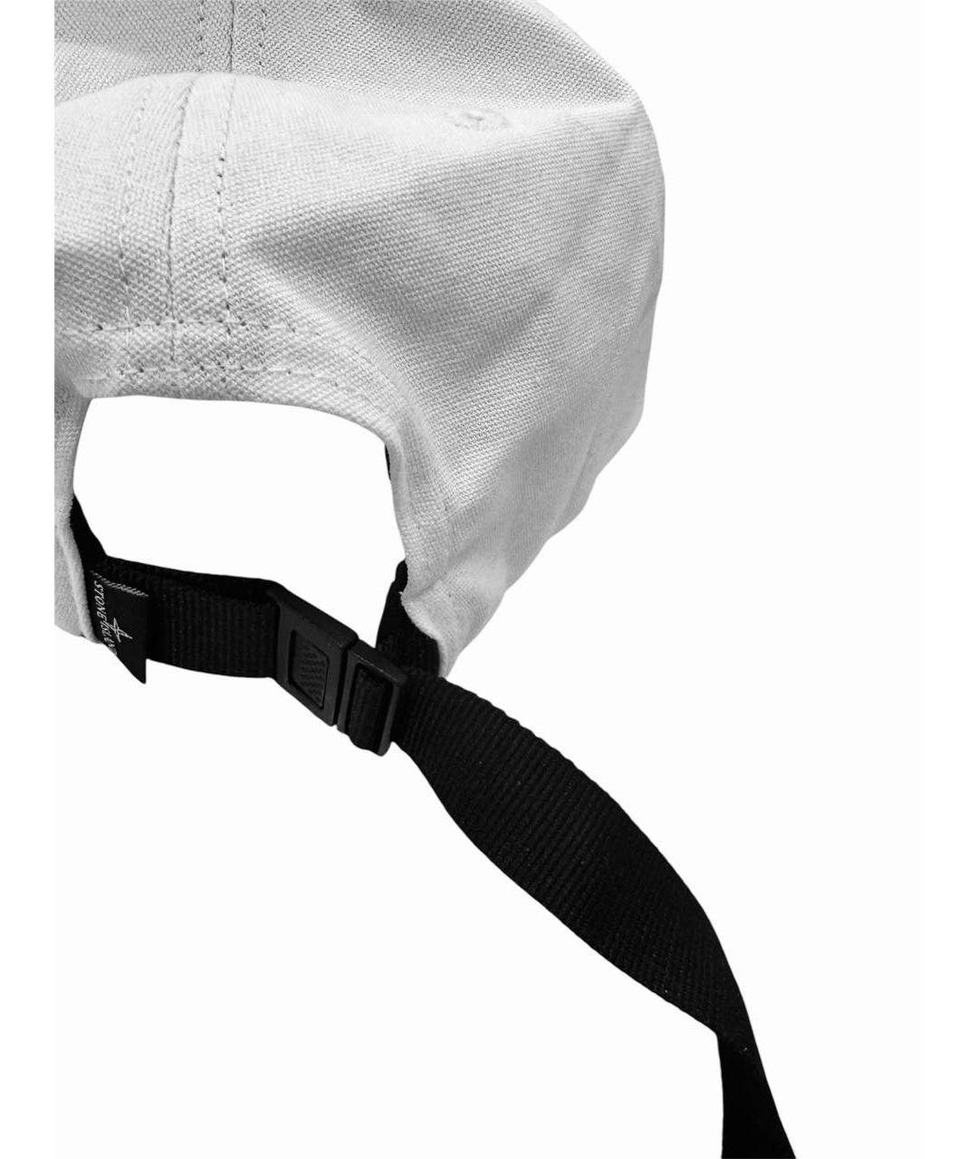 STONE ISLAND Белая хлопковая кепка/бейсболка, фото 3