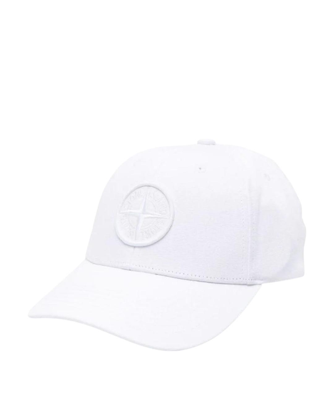 STONE ISLAND Белая хлопковая кепка/бейсболка, фото 1