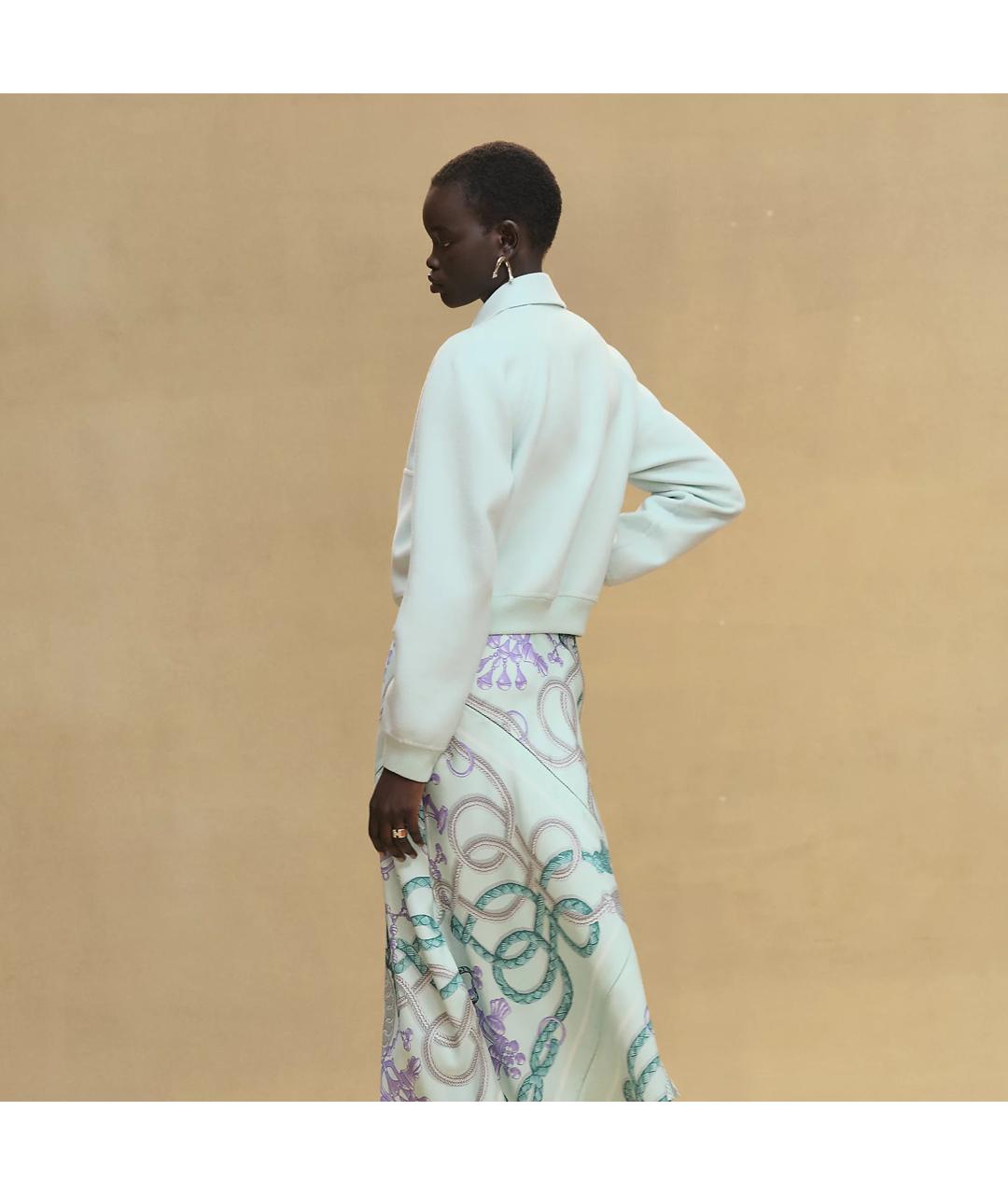 HERMES Голубая шерстяная куртка, фото 4