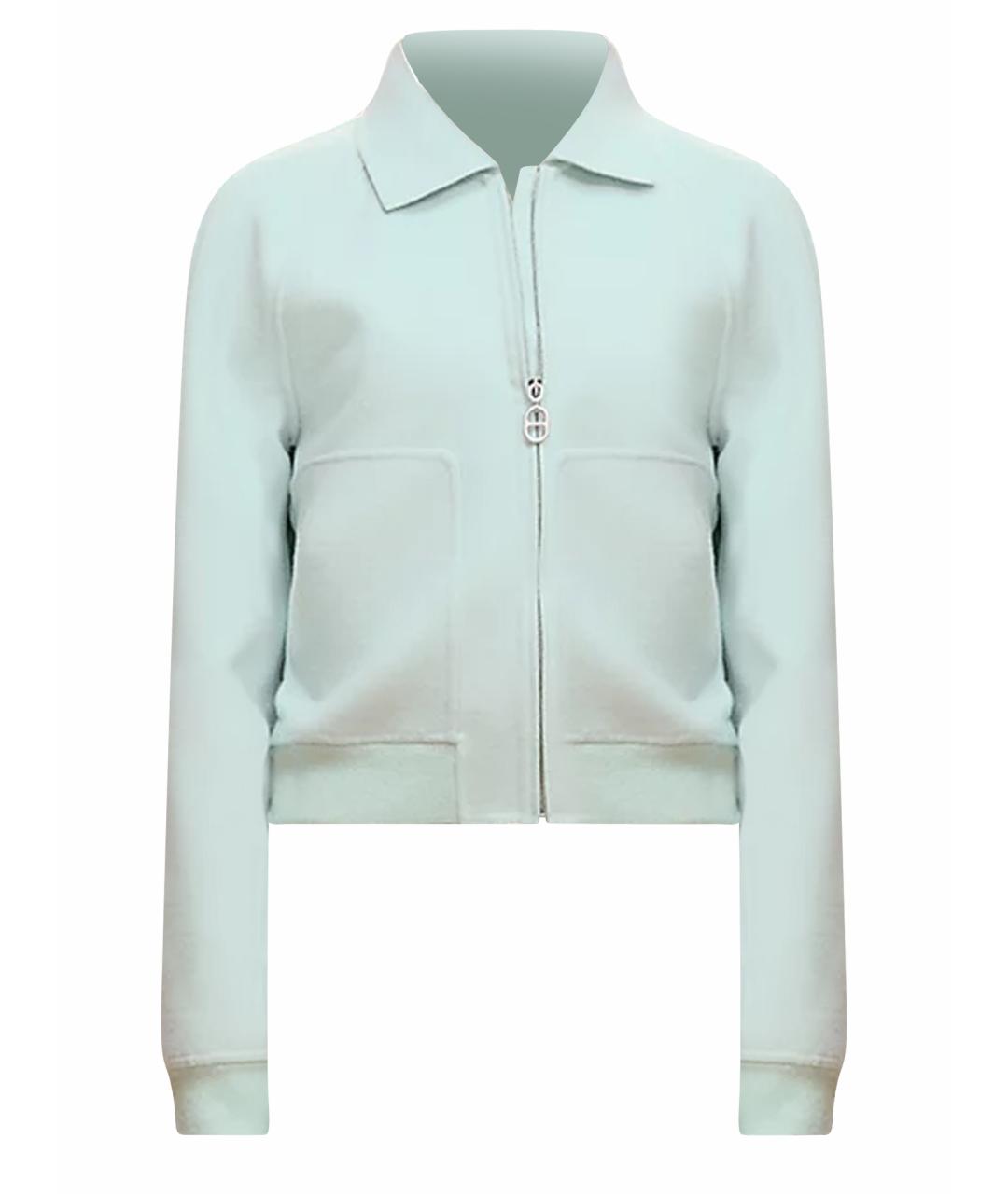 HERMES Голубая шерстяная куртка, фото 1