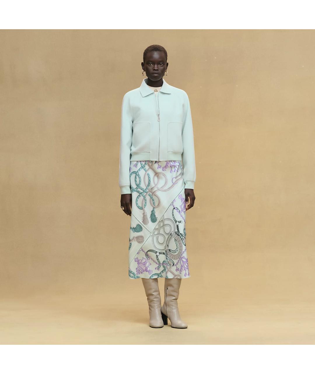 HERMES Голубая шерстяная куртка, фото 7